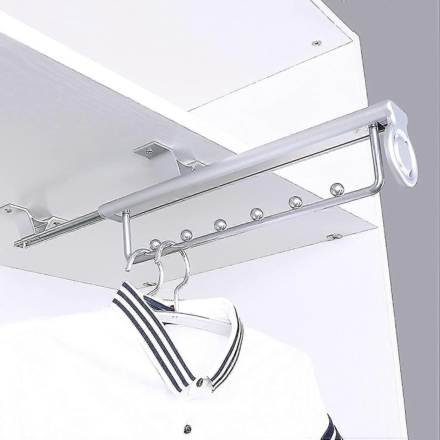 Telescopic Wardrobe Rod - Adjustable Pull-Out Hanger for Pants and Clothes