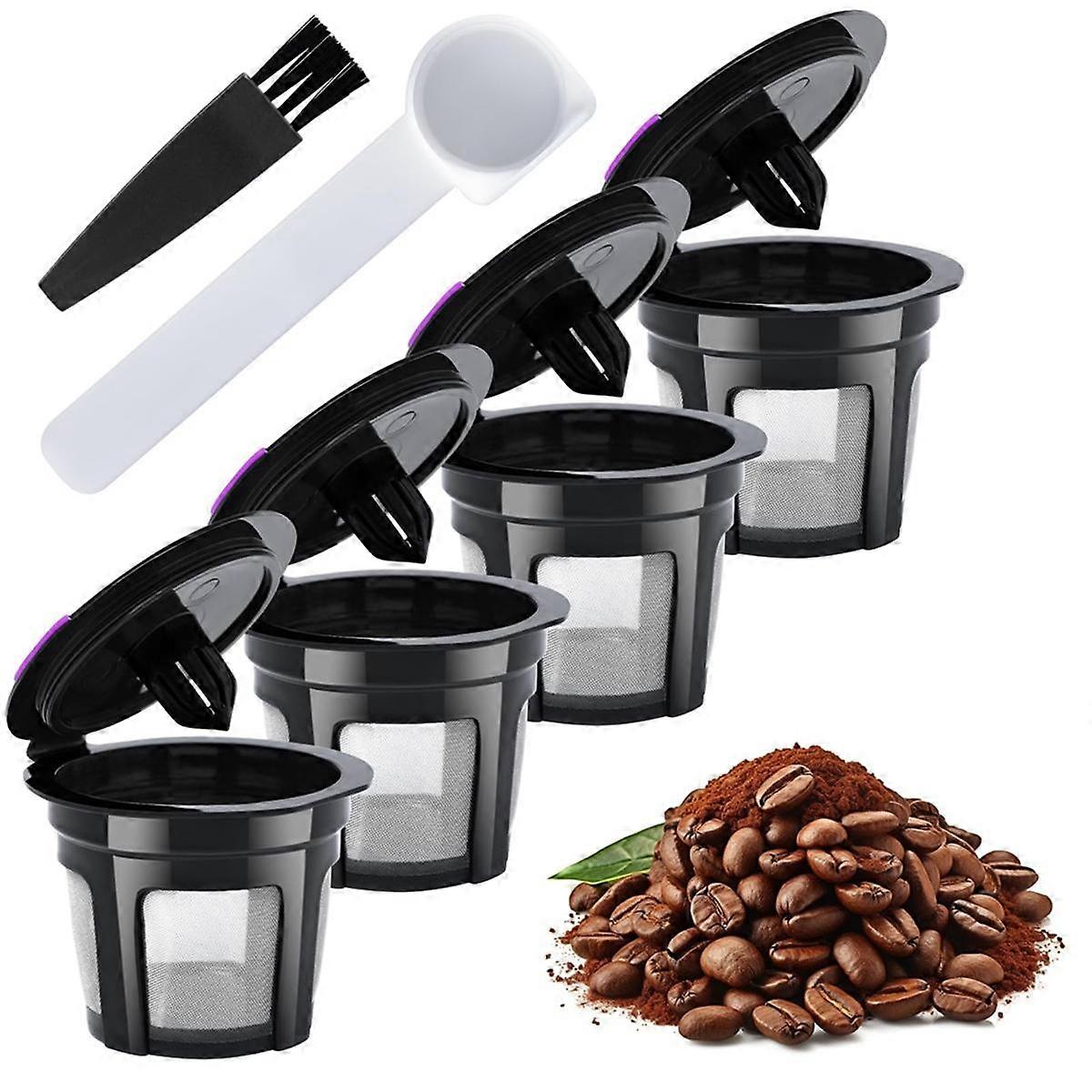 Universal Fit Reusable Coffee Filters with Coffee Pods Refillable Kcups Coffee Filters for 1.0 and