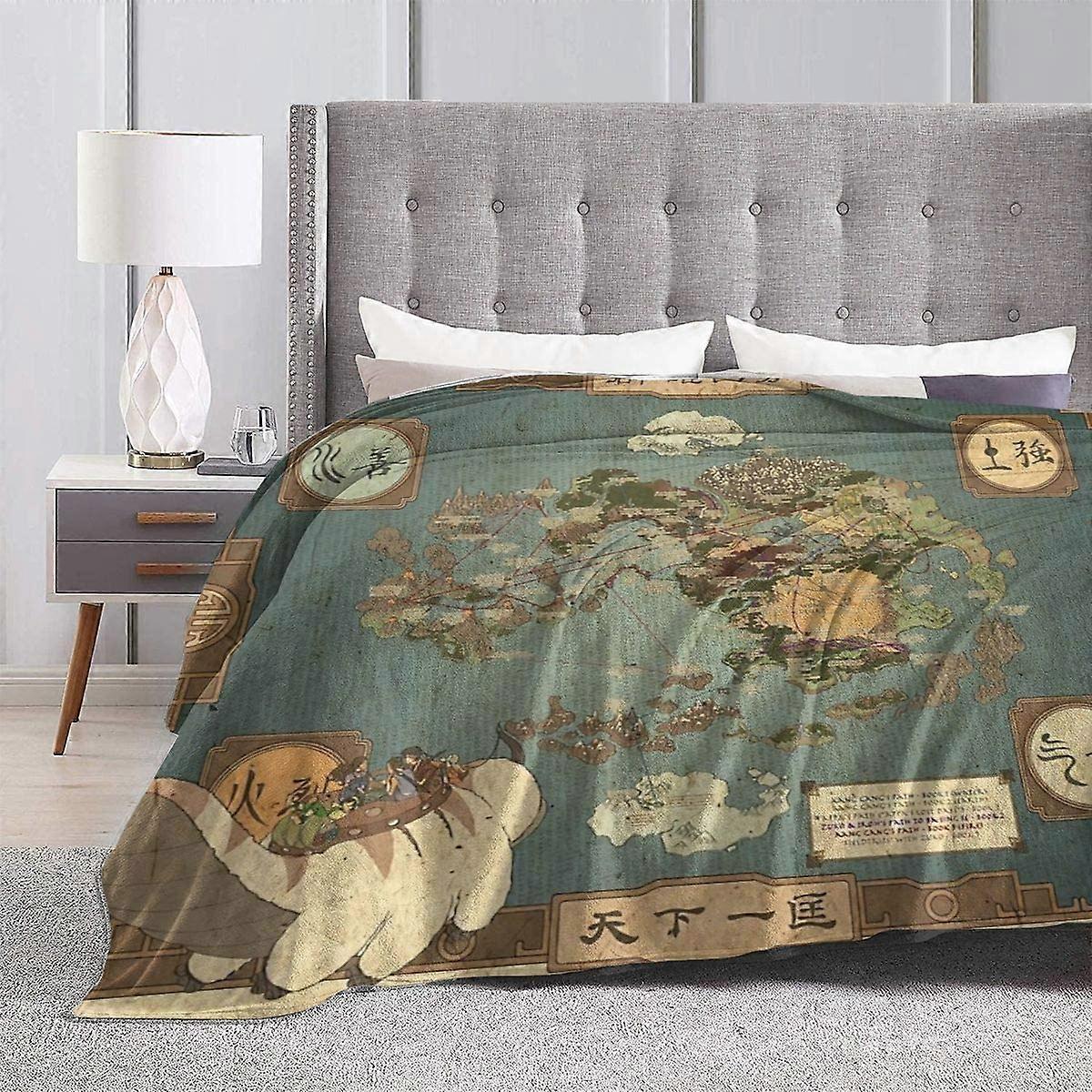 Avatar The Last Airbender Map Super Soft Warm Micro Fleece Flanell Decke Couch -Y443-SYS22436