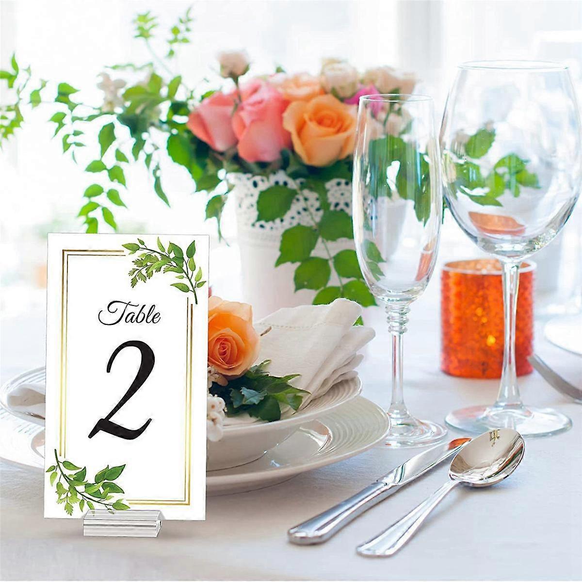 Acrylic Stands Clear Place Card Holders with Card Slot Table Numbers Display Stands Wedding Sign Ho