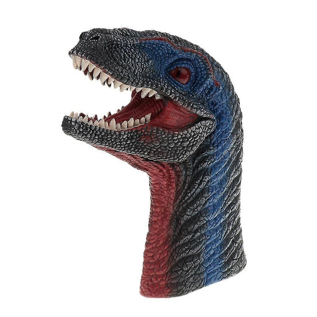 Velociraptor Dinosaur Head Hand Puppet Kids Toy