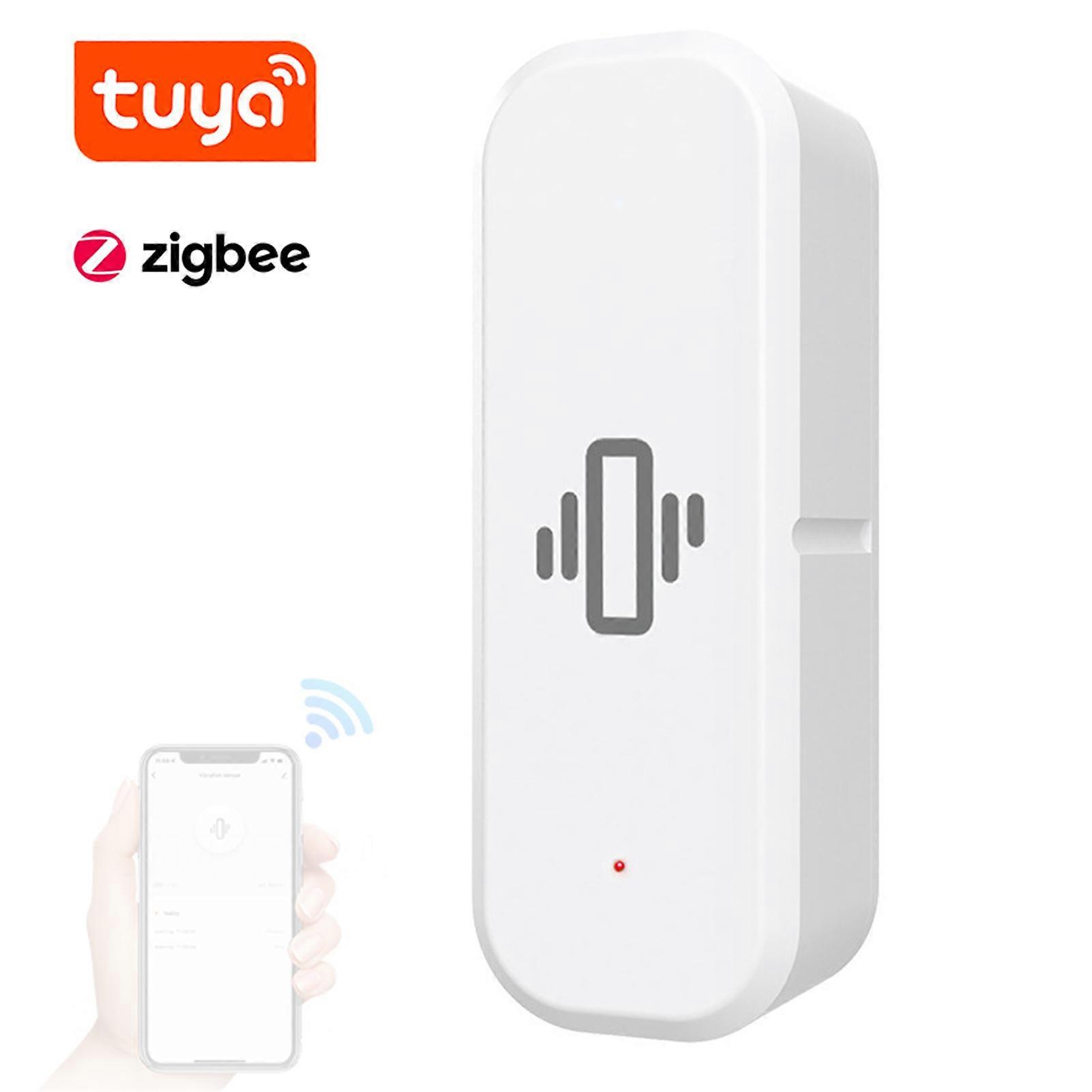 Tuya ZigBee Intelligent Vibration Drop Sensor Detector Real Time Motion Vibration Alarm Sensor Tuya APP Remotely Control Intelligent Linkage with Low