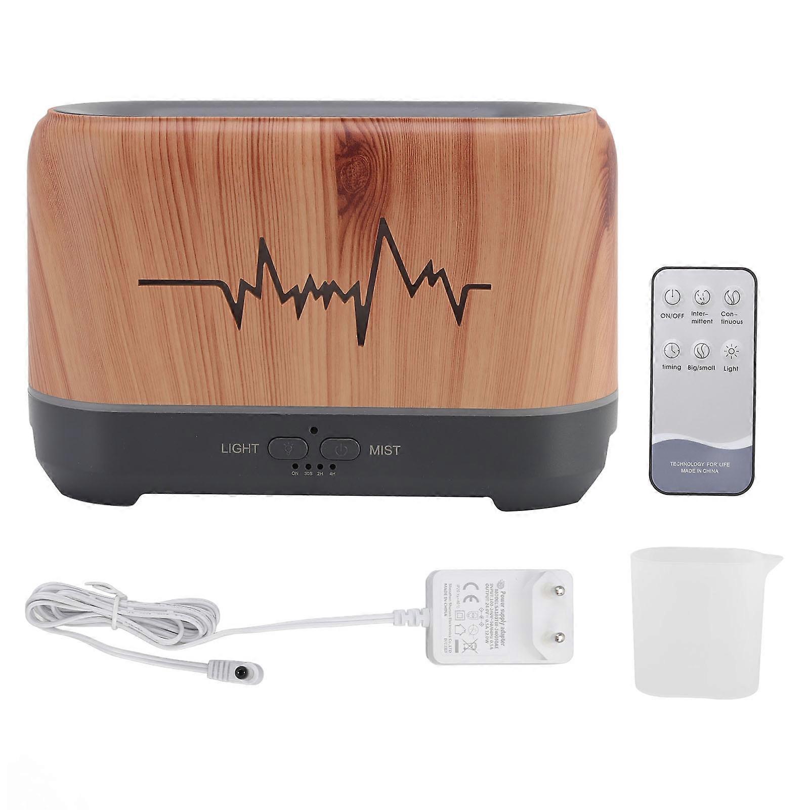 200ml Remote-Controlled Aroma Diffuser with Flame Light & Quiet Mist, EU Plug