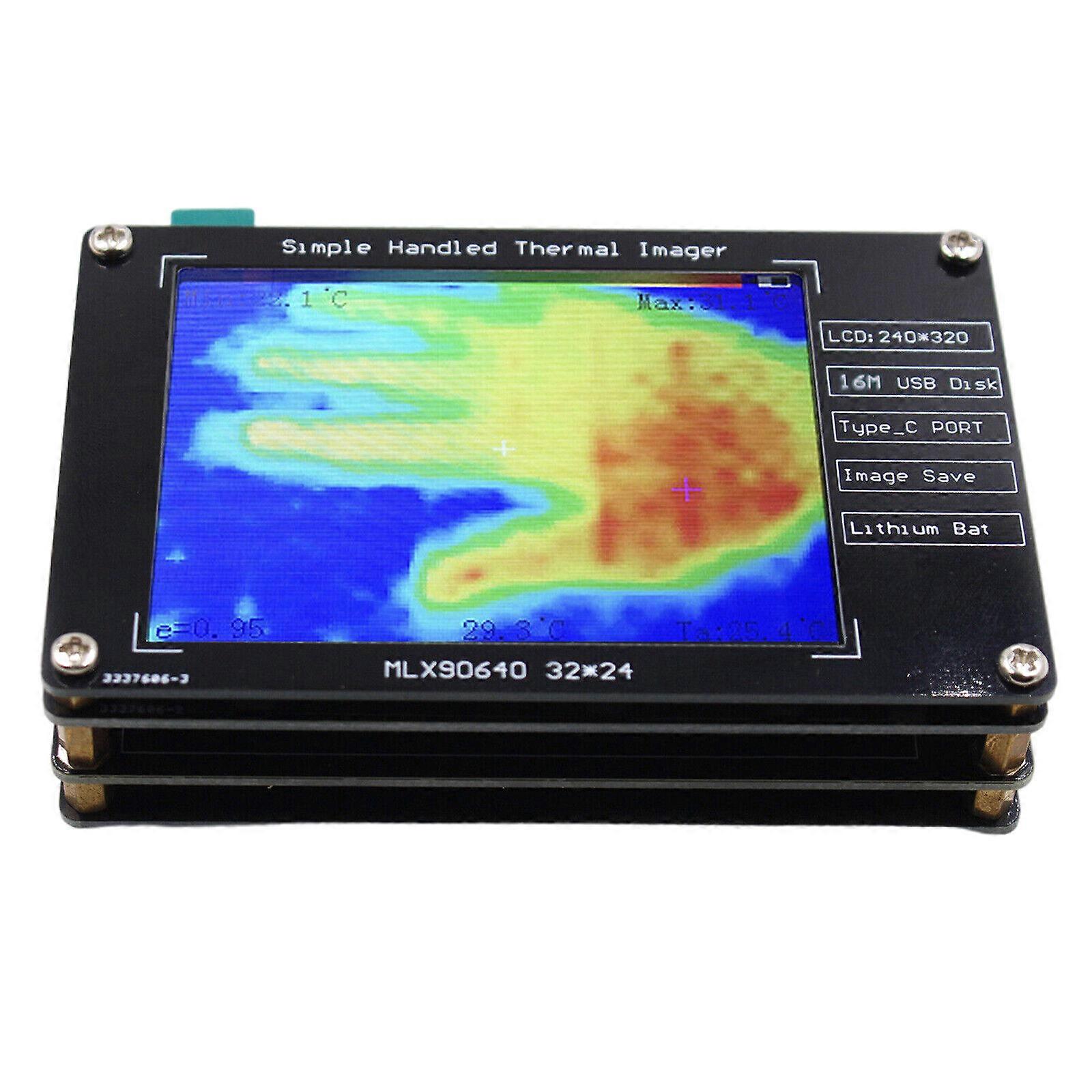 2,8 pouces Mlx90640 Caméra thermique infrarouge Détection de température Fg