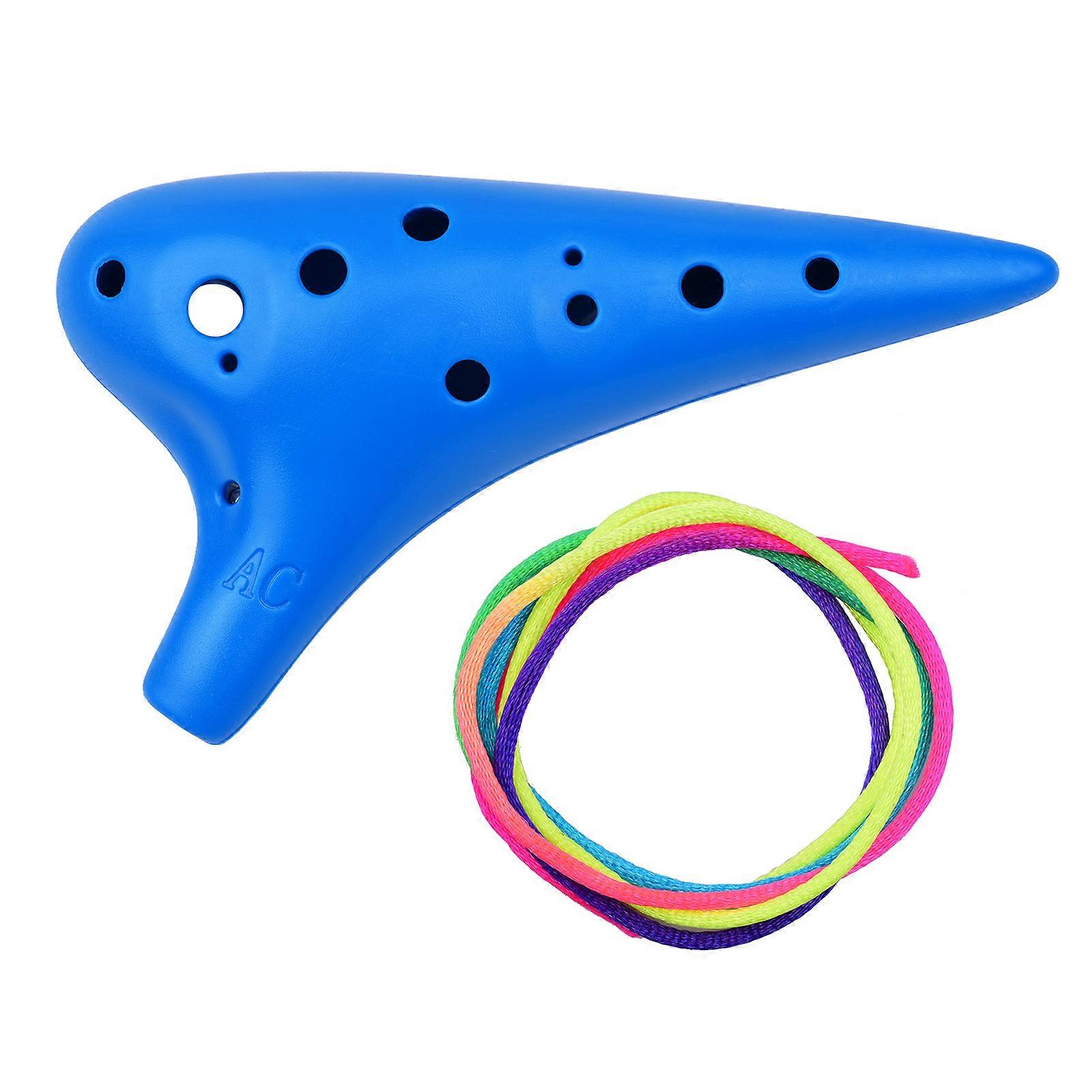 12 Holes Plastic Ocarina Flute Alto C Musical Instrument with Music Score for Music Lover and Beginner