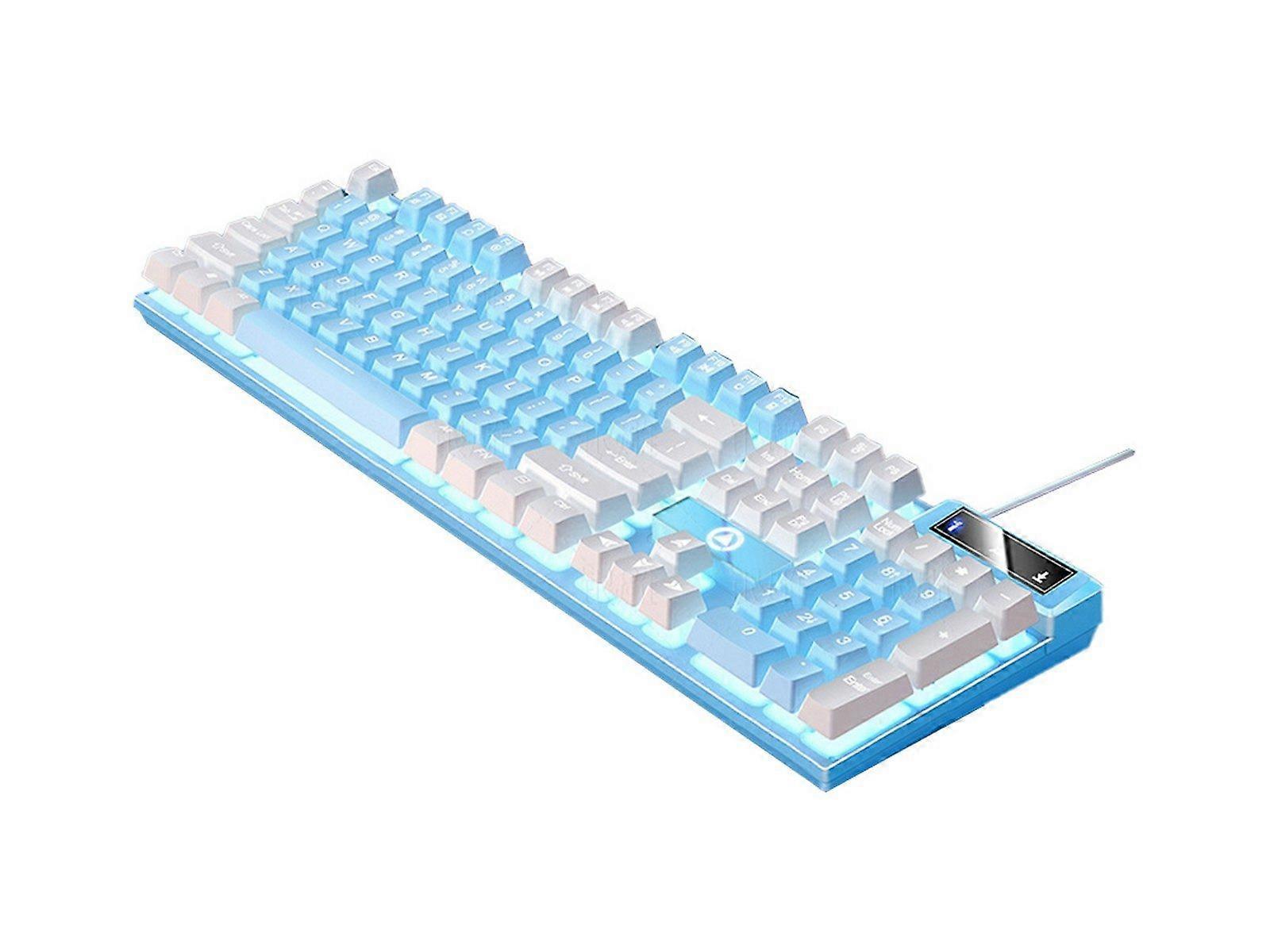 Wired Mechanical Gaming Keyboard with White Backlit - Blue