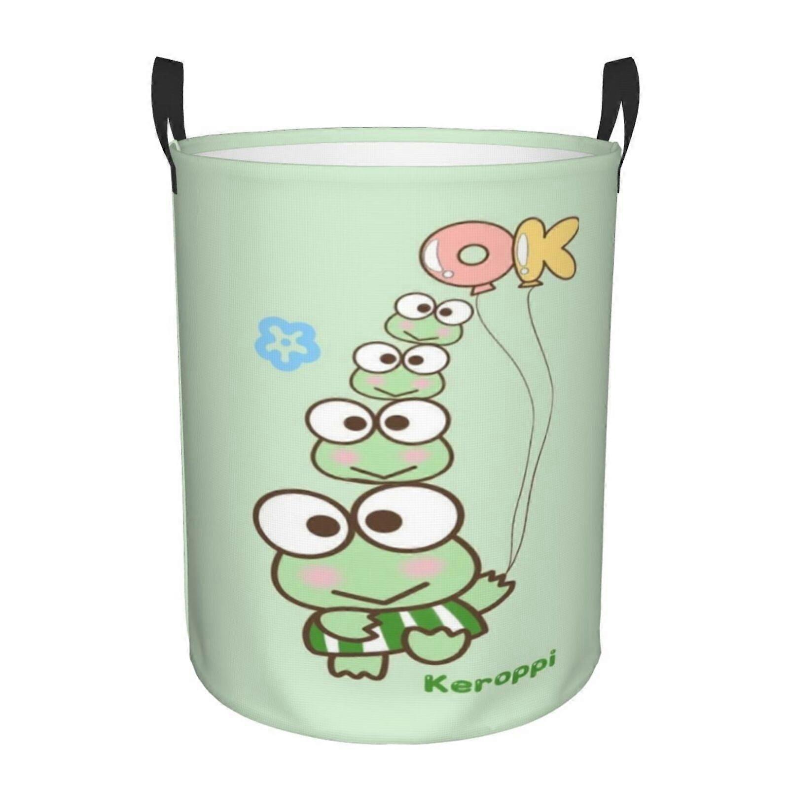 Keroppi 3d Grafische Vlam Wasmand Brand Vlam Kleding Hamper Opslag Met Handvat-SYS28212
