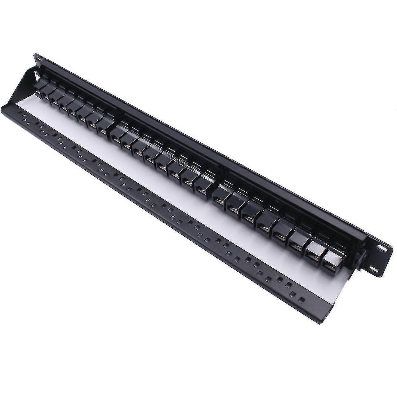 19in 1u 24 puertos Recto Cat6a Patch Panel Rj45 Adapter Frame