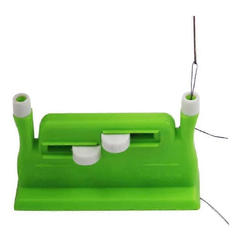 Automatic Needle Threader Double Holes Threader Insert Tool Needle Device for Embroidery Hand Sewing Stitching Mending Clothes