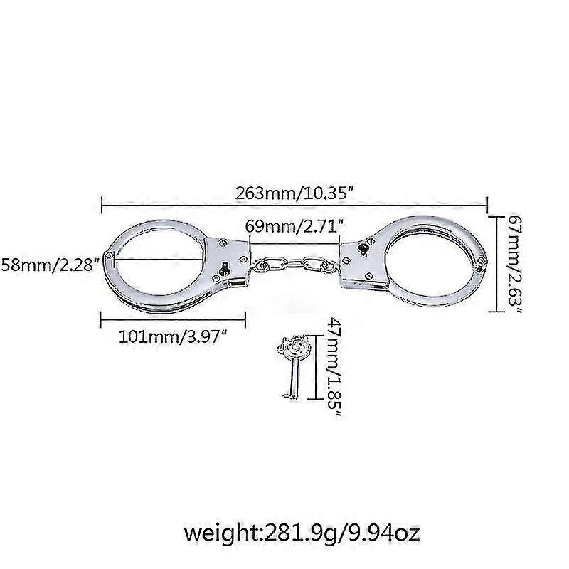 Manette Double Lock Steel Police Edition Professional Grade (argento)