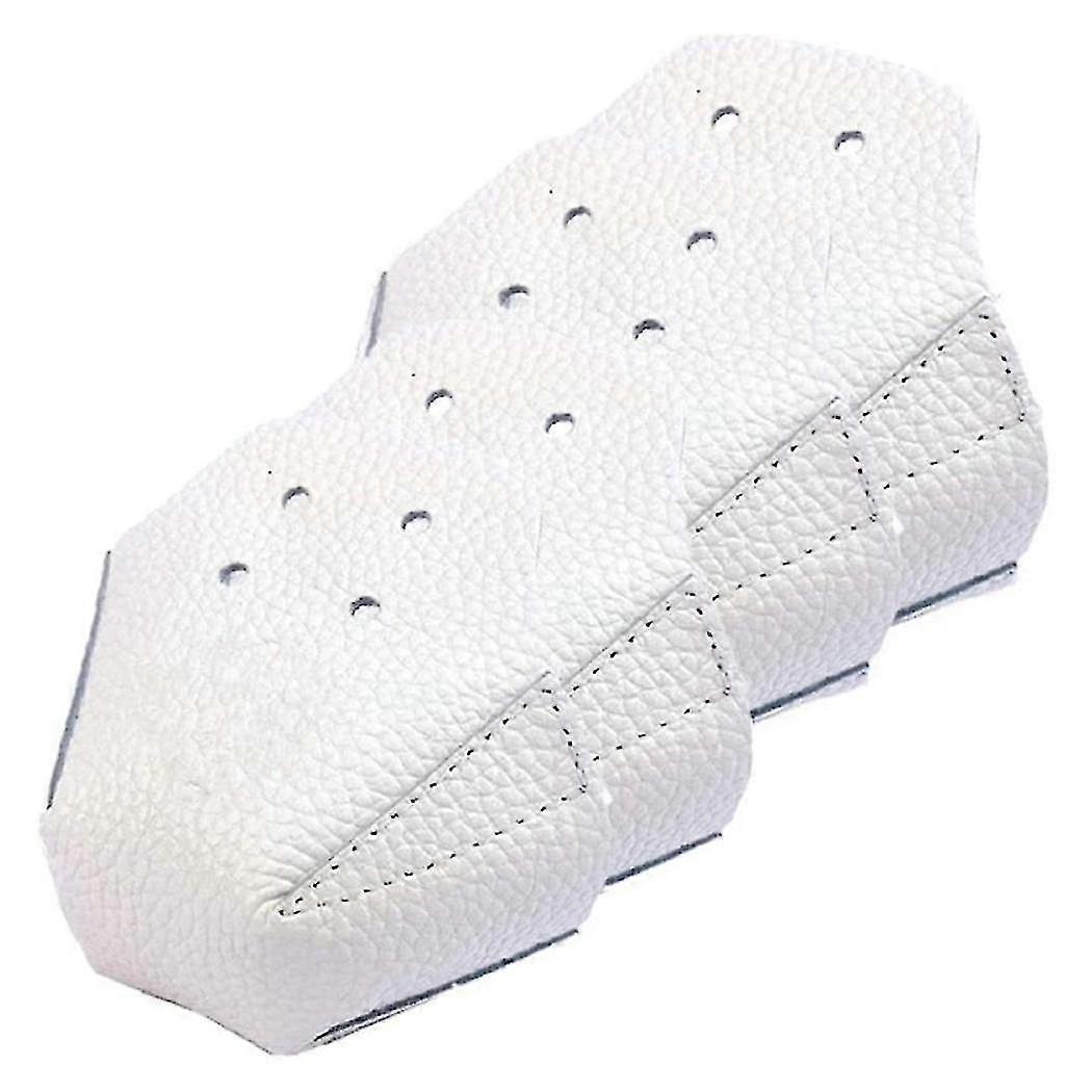 4 Pcs Toe Cap Guards Protectors Toe Caps Artificial Leather,white