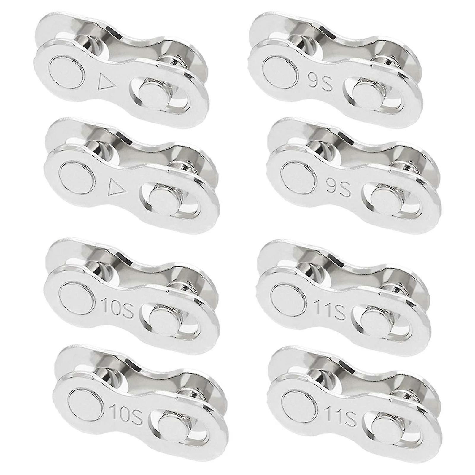 8 Pieces/set Bike Chain Link Replacement Electroplated Washable Detachable Anti-rust Fast Release Bicycles Links