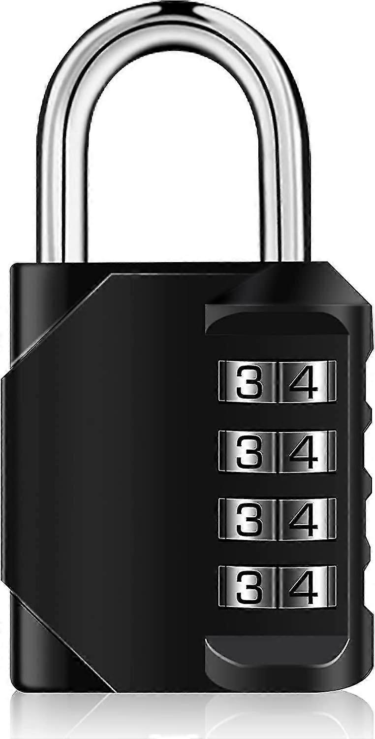 Digit Combination Padlock, Combination Lock Plated Steel Keyless Security Padlock For Gym, School, Outdoor And Employee Locker