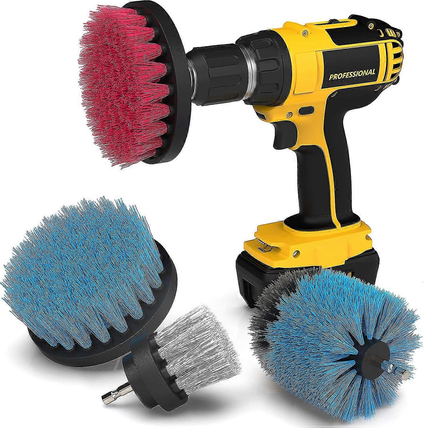 Drill Brush - Cleaning Supplies - Kit - Bathroom Accessories - Shower Cleaner - Bath Mat - Kitchen Accessories - Grout Cleaner - Dish Brush - Stove -
