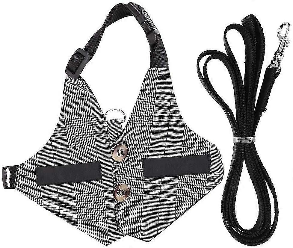 Rabbit Carrier And Belt Set, Breathable Soft Rabbit Carrier With Gentleman Style Leash For Rabbit Kitten Small Animals Walking Jogging (l)