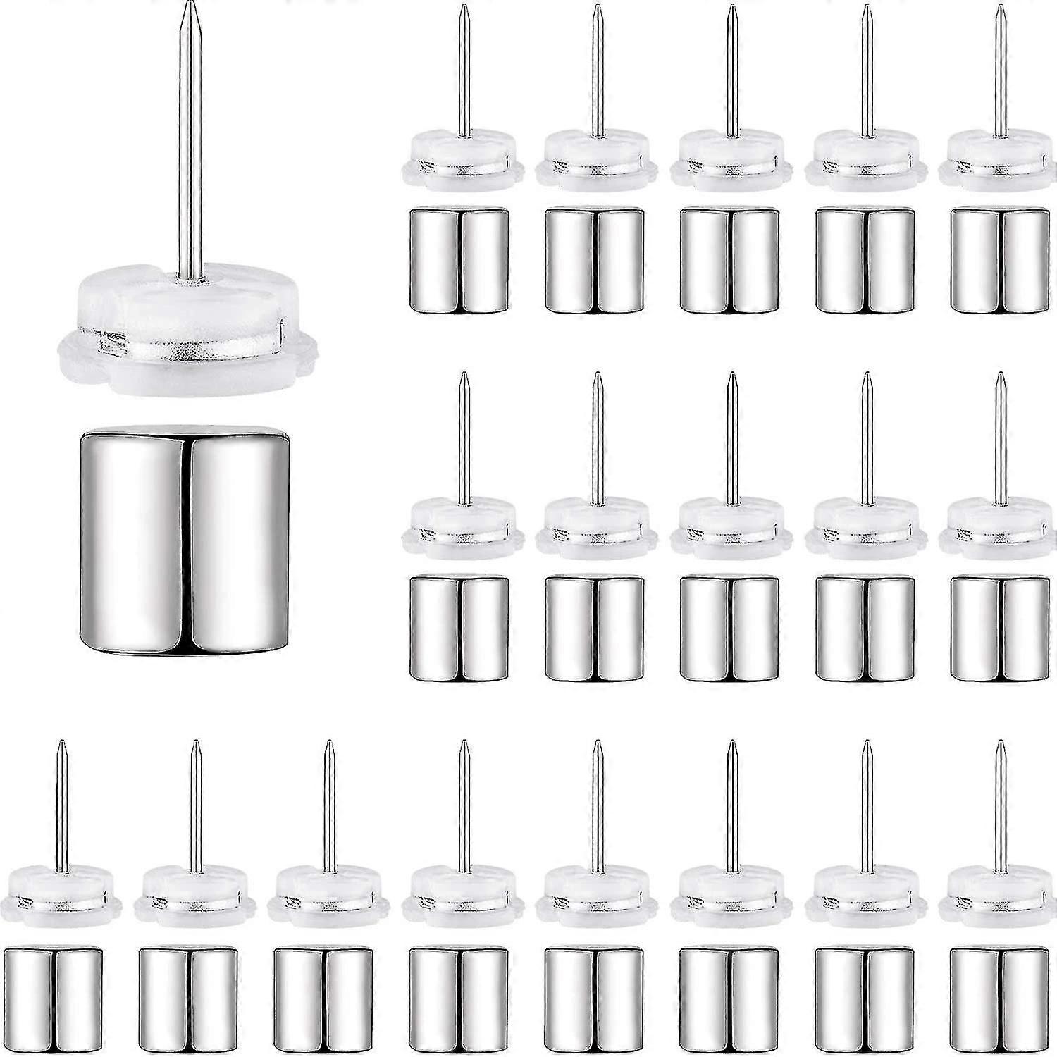 Magnetic Pushpin Magnetacks Magnet Thumbtack Poster (20pcs,silver)