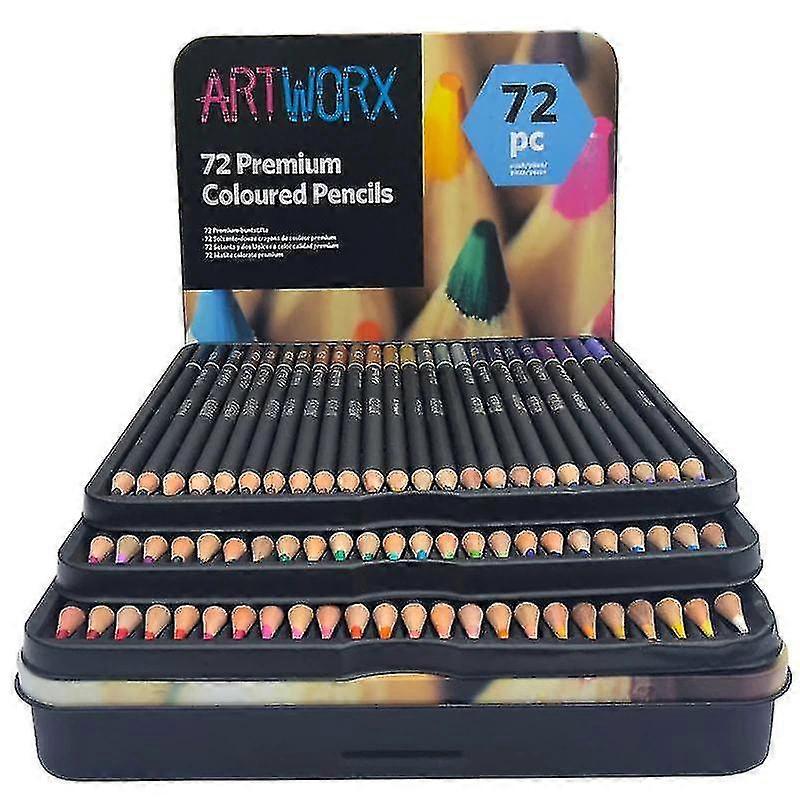 Writing pencils 72 colors professional color pencil set iron box colored colour drawing pencil lapices de colores
