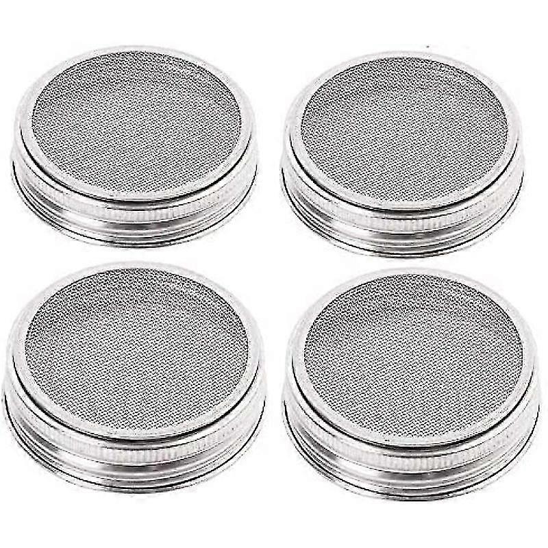 4-Pack Edelstahl Sprossenglas Deckel Kit, Einmachgläser