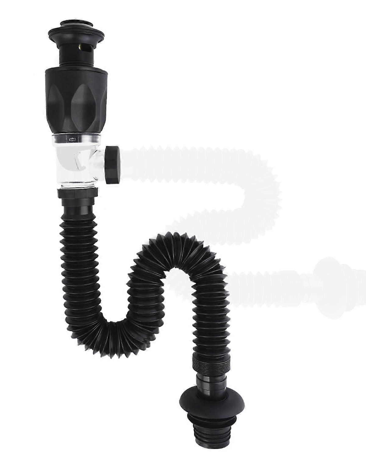 Sink waste kit, Standard 1.1/4" Connection Pop Up Click basin waste with waste pipe, Universal Anti-odour Sink waste drainer