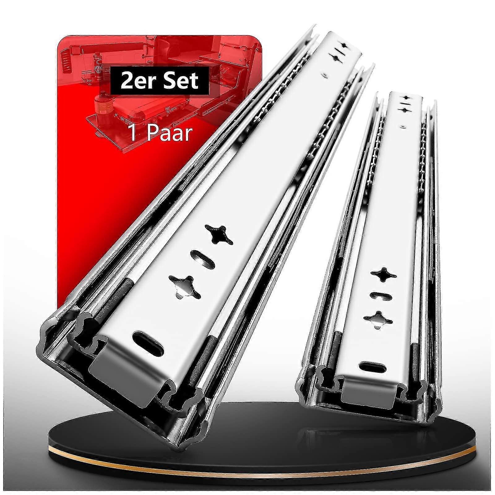 Heavy Duty Drawer Runners Full Extension Drawer Slides Rails Heavy Duty 80 Kg Bearing Capacity, 1 Pair (without Lock 12inchs 300cm