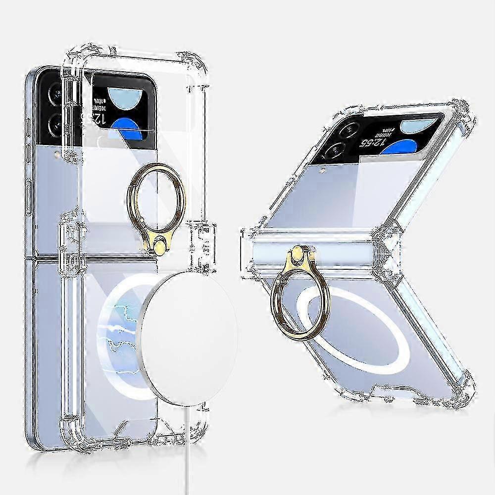 Magnetic Clear Case Compatible Samsung Galaxy Z Flip 4 With Magsafe Hinge Protection