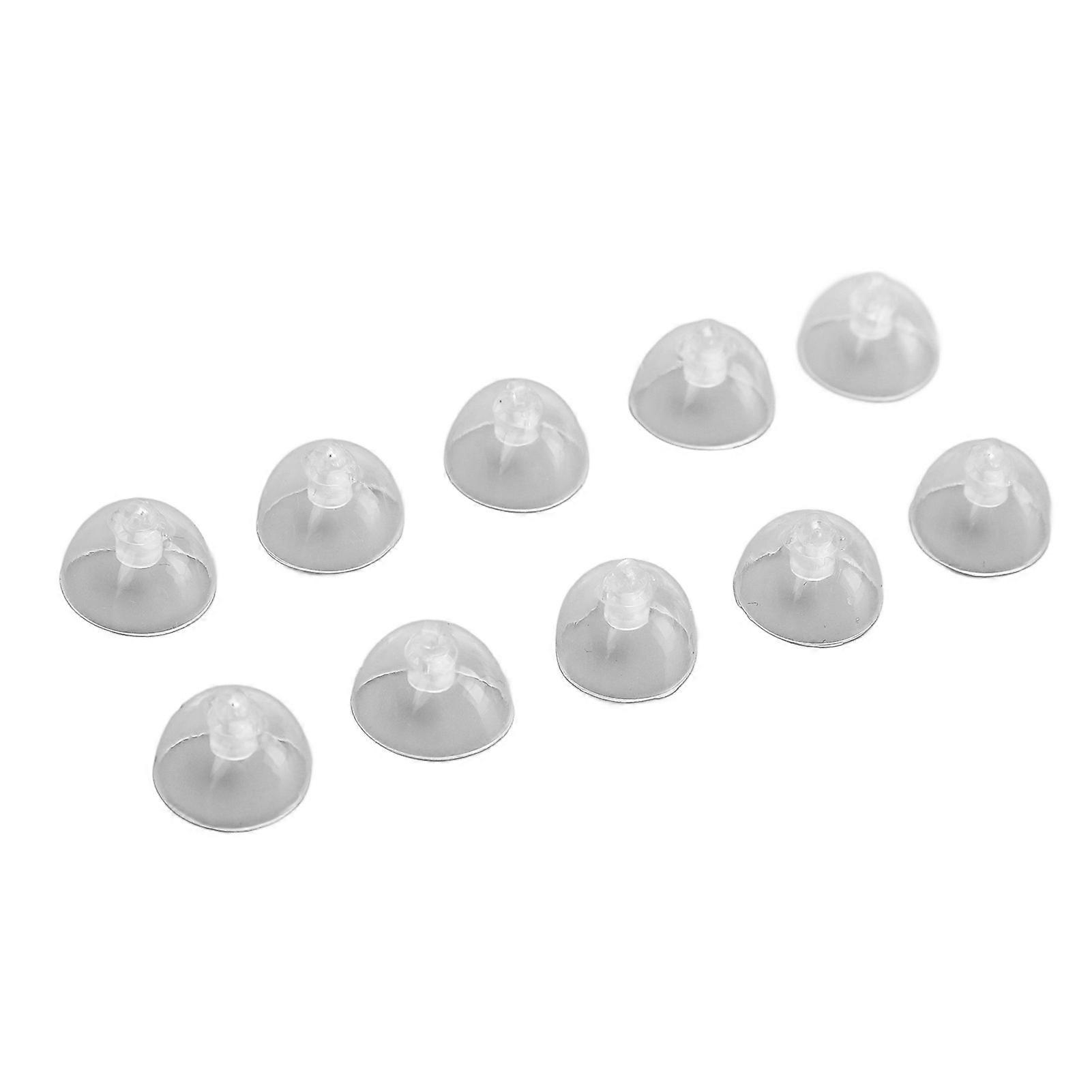 10pcs Sound Amplifier Closed Domes Single Layer Double Hole Silicone Replacement Ear Plug Tips Domes L 12mm / 0.47in