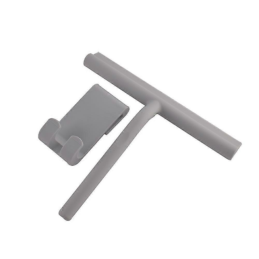 Handy Window Squeegee, Window Squeegee with Silicone Hook for Bathroom, Kitchen, Mirror, Window Cleaning (Grey)