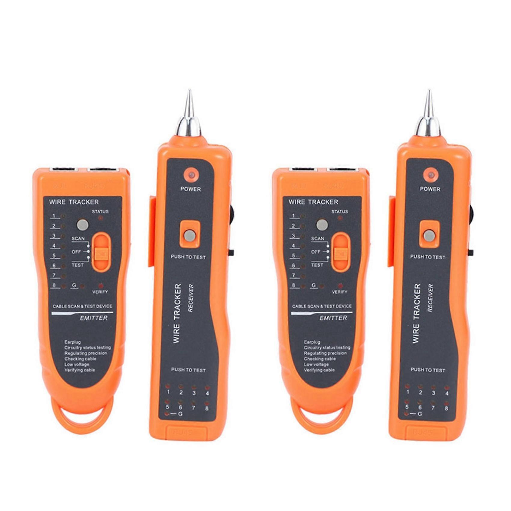 2X Utp Stp Cat5 Cat6 Rj45 Lan Network Cable Tester Line Finder Rj11 Telephone Wire Tracker Diagnose