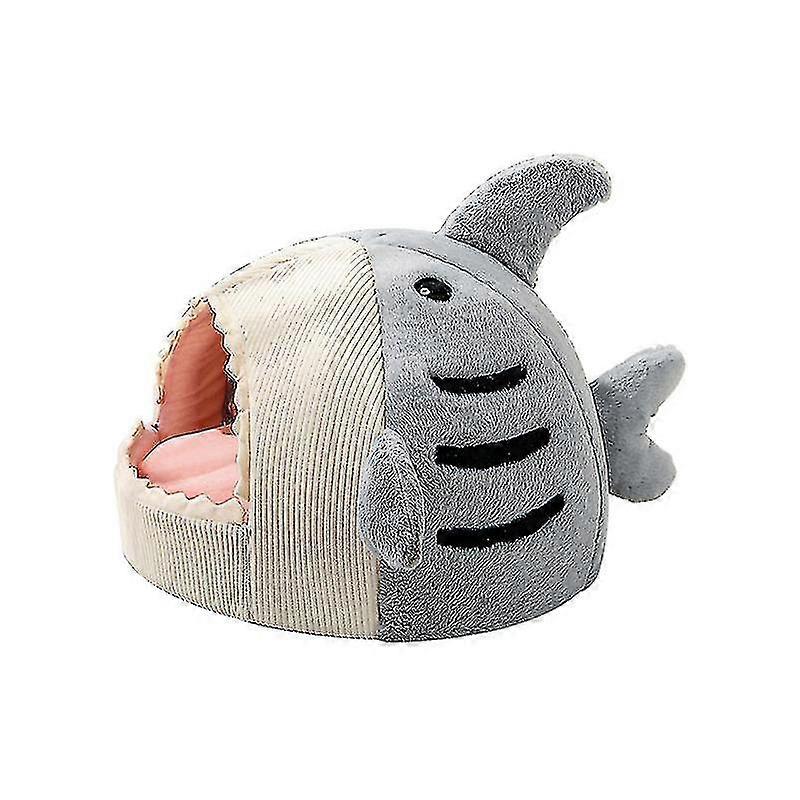 Pet Cave Bed,self-warming Comfortable Cat Shark Shaped Bed