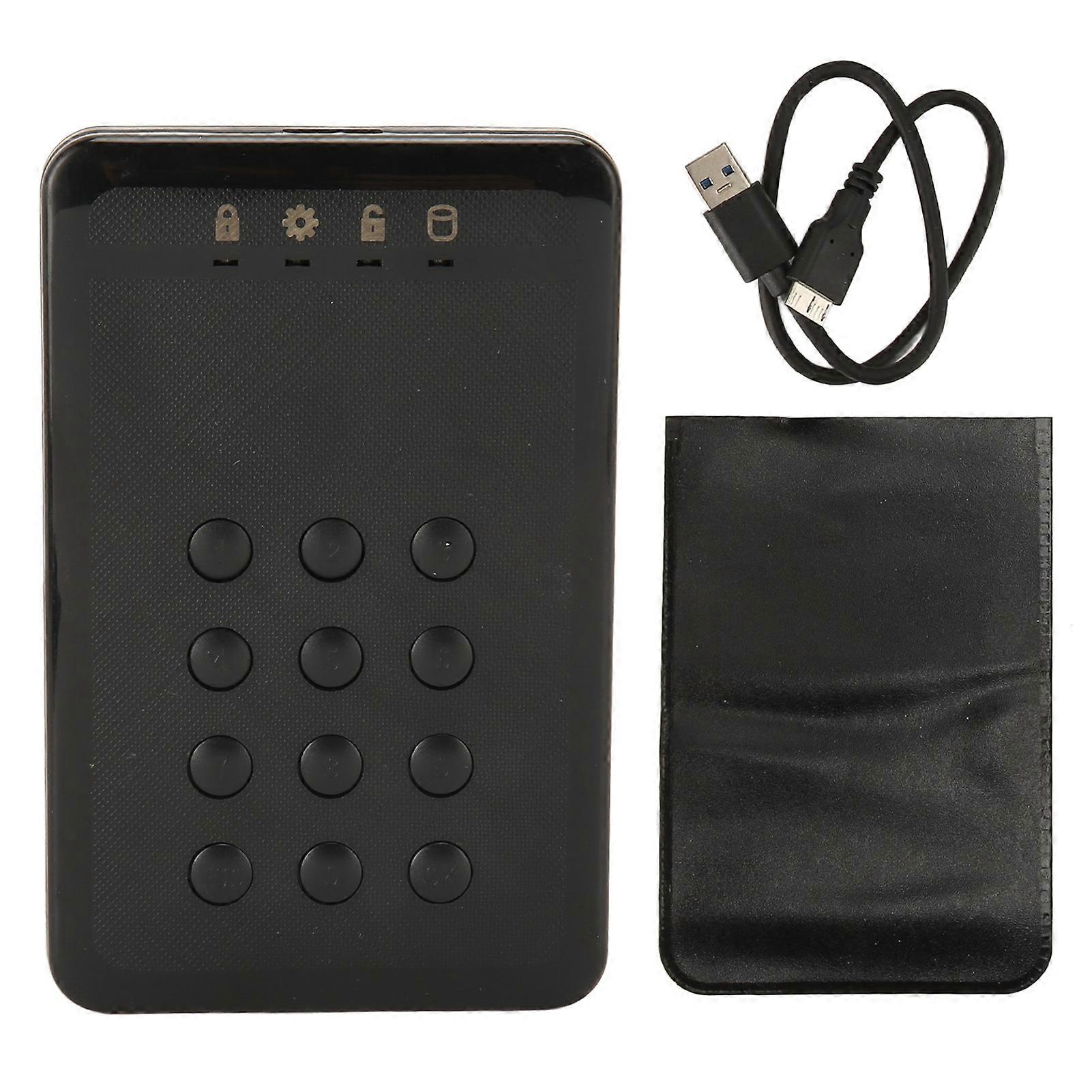 Verschlüsseltes Festplattengehäuse 2,5 Zoll USB3.0 SATA Password Access Hardware Verschlüsseltes tragbares externes Festplattengehäuse