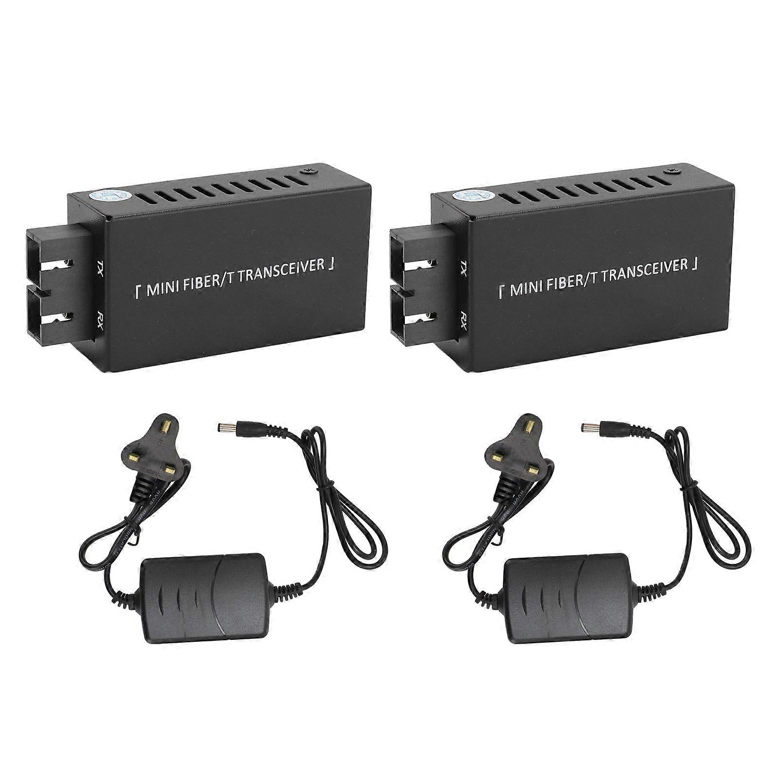 1 para gigabitowy konwerter mediów Mini SFP Pojedynczy włókno Pojedynczy tryb SFP i RJ45 SC Port 3km Światłowodowy odbiornik nadawczo-odbiorczy Wtyczka brytyjska