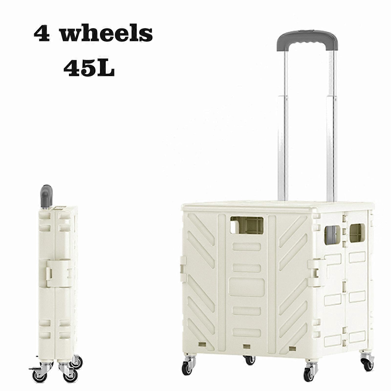 75L Folding Shopping Cart Universal Silent Brake Wheel Shopping Cart