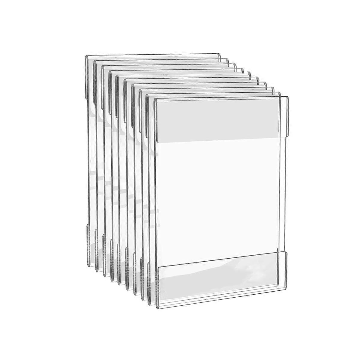 8.5X11Inch Clear Acrylic Sign Holders with Double Sided Adhesive Tape for Wall Sign Memo Document M
