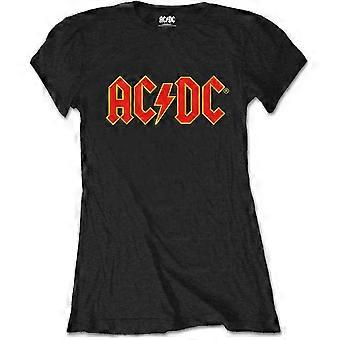Ladies AC/DC Red Logo Official Tee T-Shirt