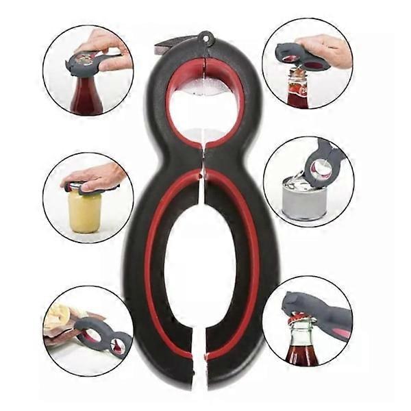 6 in 1 Opener for Jars and Caps Multicolor