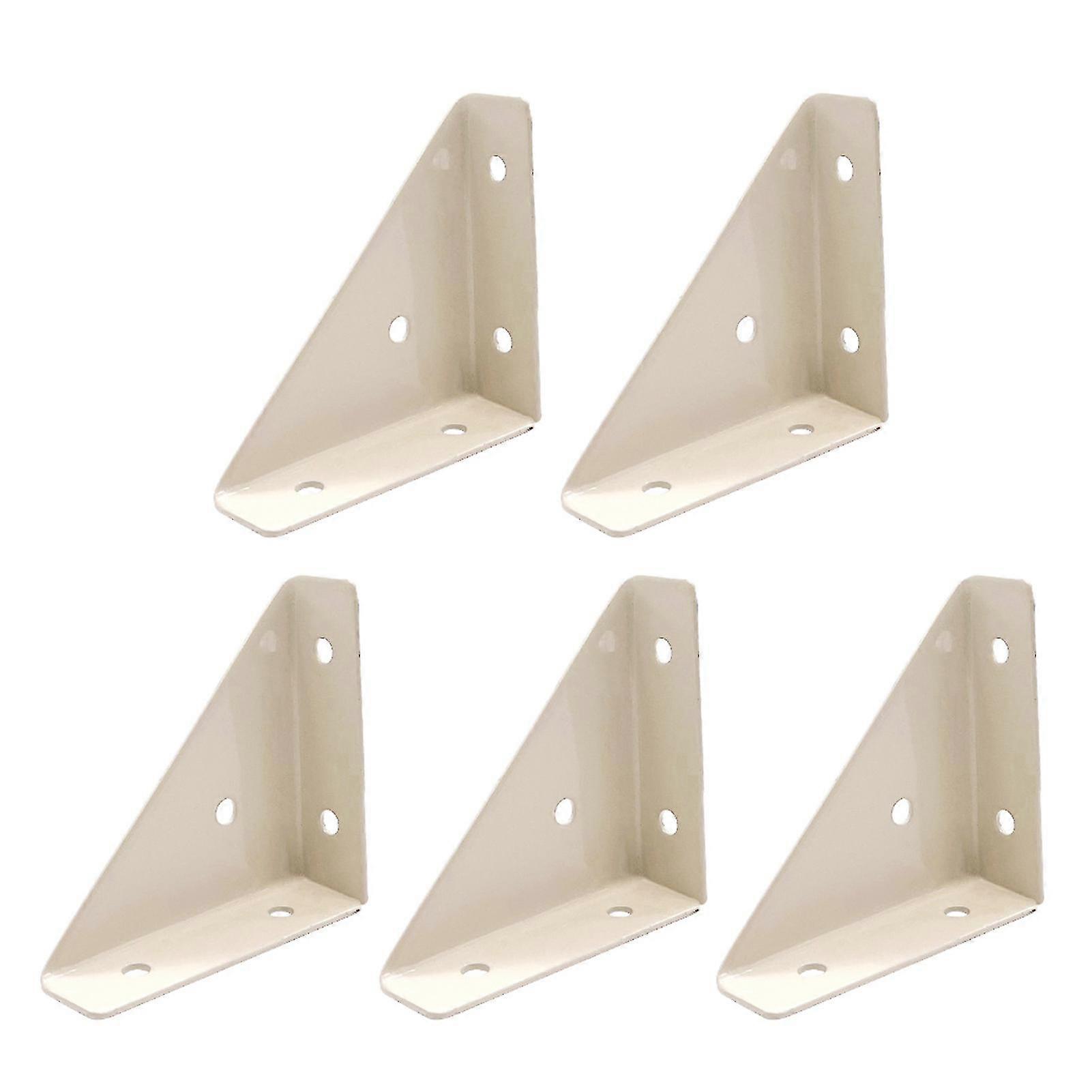 5pcs Supports d’accolade d’angle Résistant à la rouille Résistant à la corrosion Installation simple 90 degrés Triangle Gousset Attaches d’angle