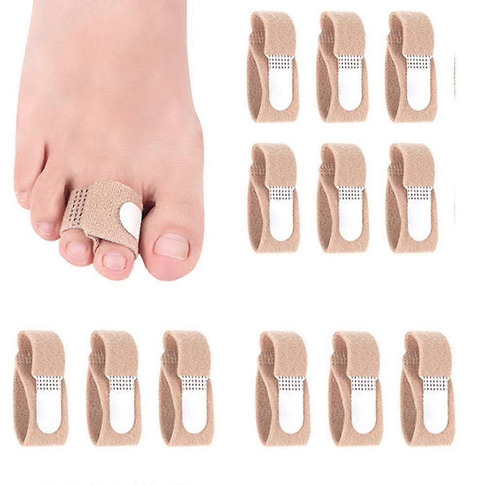 Broken Toe Wraps, Cushioned Bandages Hammer Toe Separator Splints, 1 Pack, 10 Count (L)