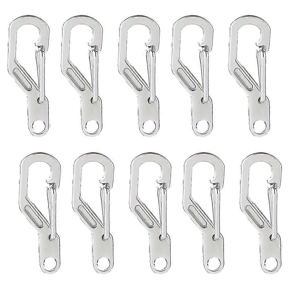 10pcs Mini Hanging Buckle Spring Backpack Clasps Edc Keychain Camping Bottle Hooks Survival Gear