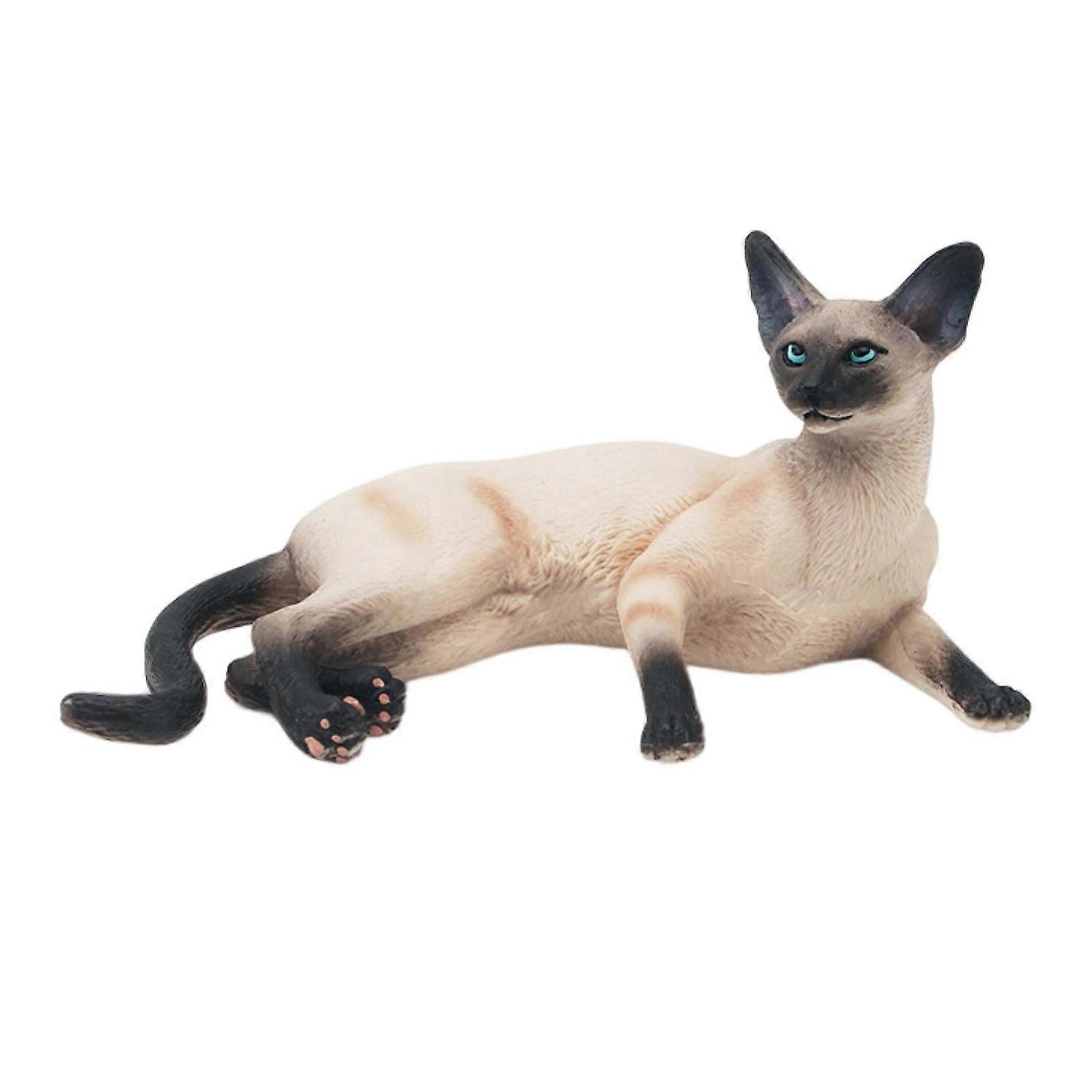Simulation Cat Figurine PVC Solid Kitten Model Realistic Miniature Cute Animal Figure Model Desktop