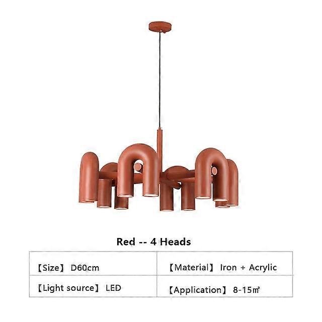 Nordic U Led Żyrandol sufitowy Wiele kolorów na stół Jadalnia Pokój dziecięcy Oświetlenie wiszące Home Decor Design Oprawa
