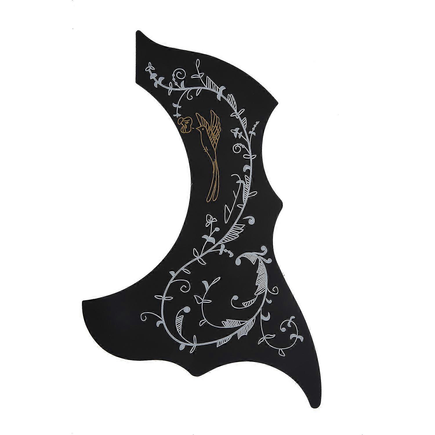 Pickguard - Akustik - Akustikgitarren-Schlagbrett, selbstklebend, schwarz