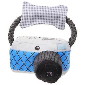Dog Chewing Toy Teeth Grinding Dog Toy Funny Camera Shaped Puppy Biting Squeaky Toy