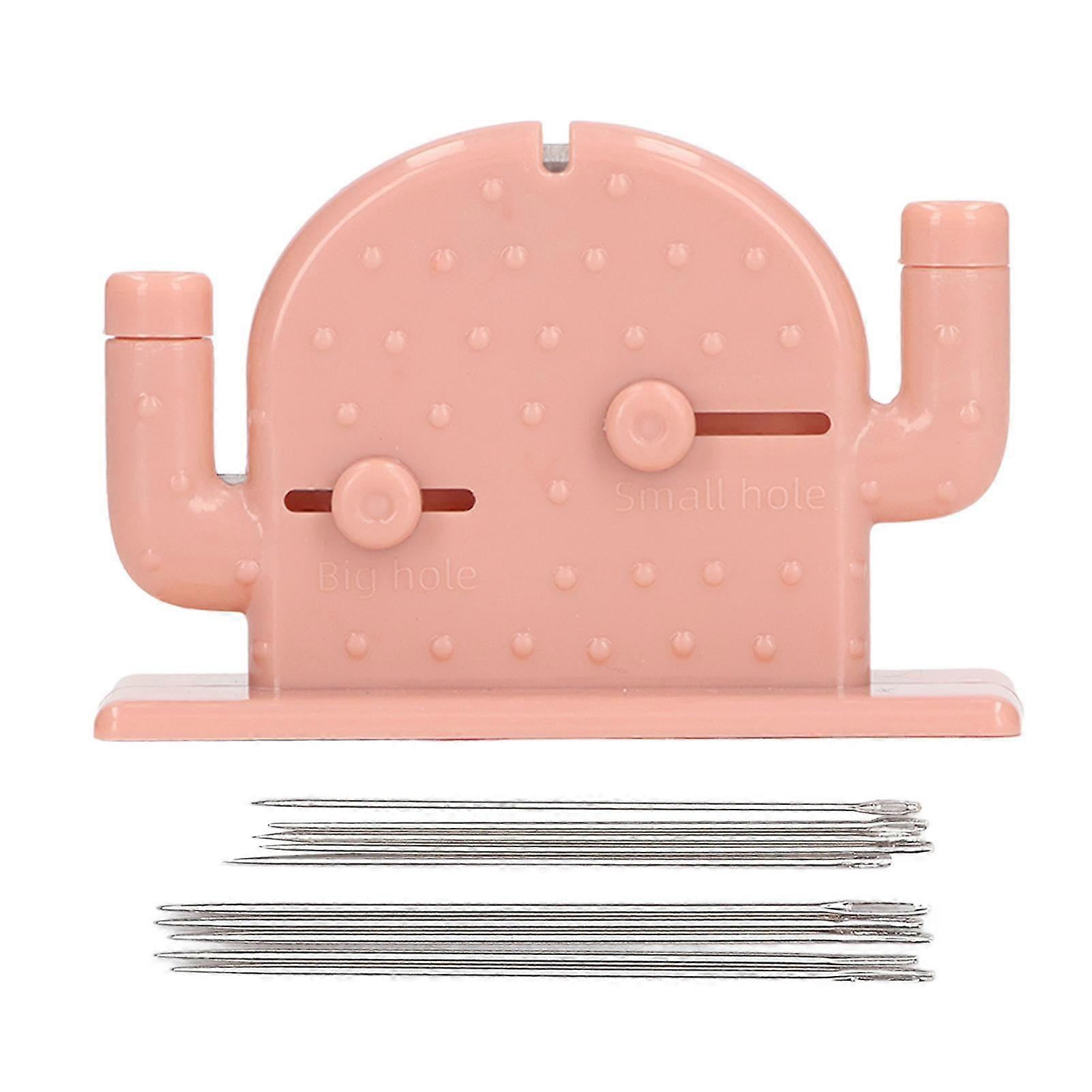 Double Headed Needle Threader for Sewing Accessories - Pink Cactus