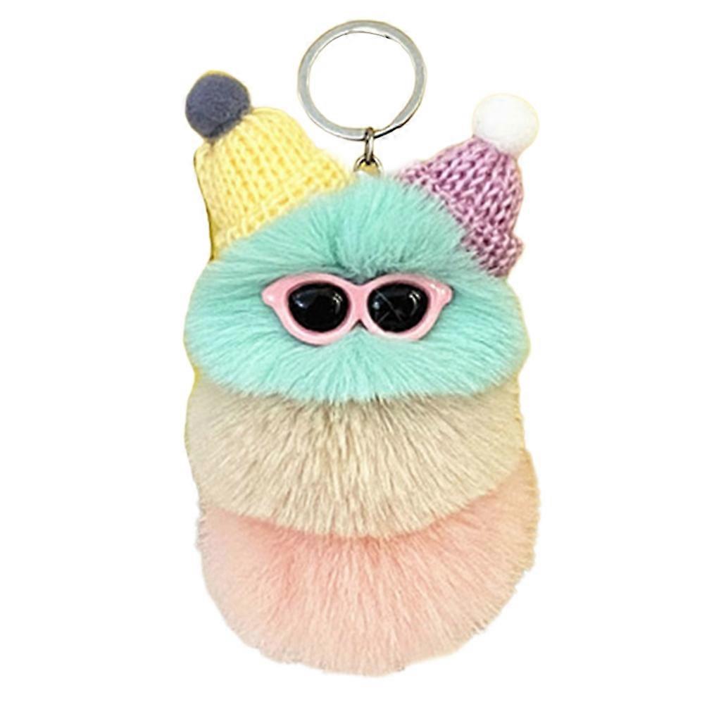 Plush Balls Keychain Mini-Plushed Keychain Rabbit Plush Keyring for Key Hold