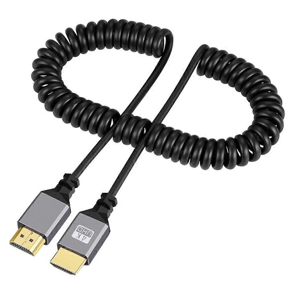 HDMI-compatible 4K Coiled Cable, HDMI-compatible 2.0 Version High Speed Cable