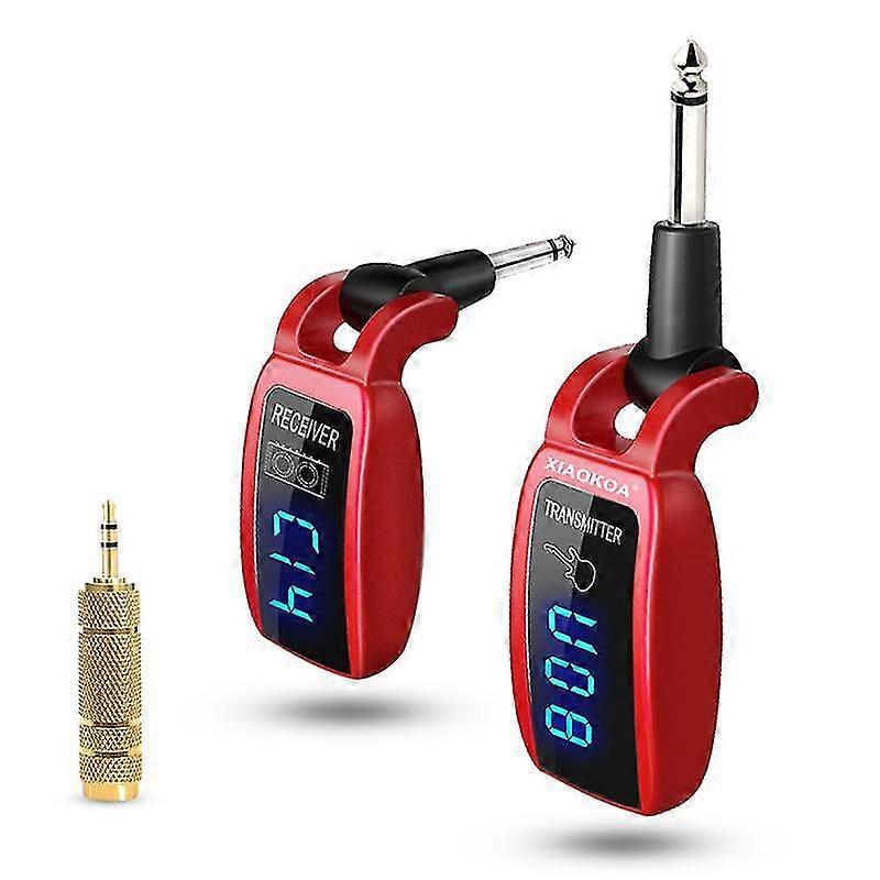 Xiaokoa Wireless Guitar System Wiederaufladbarer Upgrated Led Screen 15 Kanäle Uhf Wireless Guitar Transmitter Receiver Für Electri