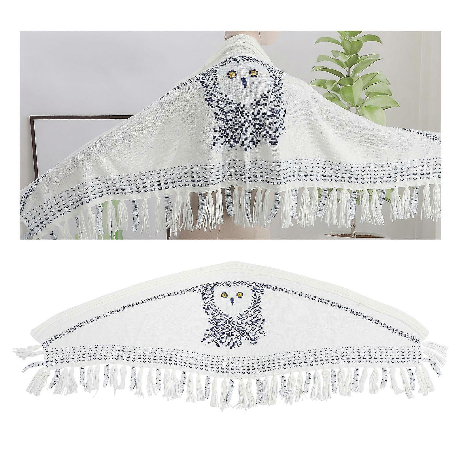 Owl Pattern Infinity Scarf Circle Loop Scarf