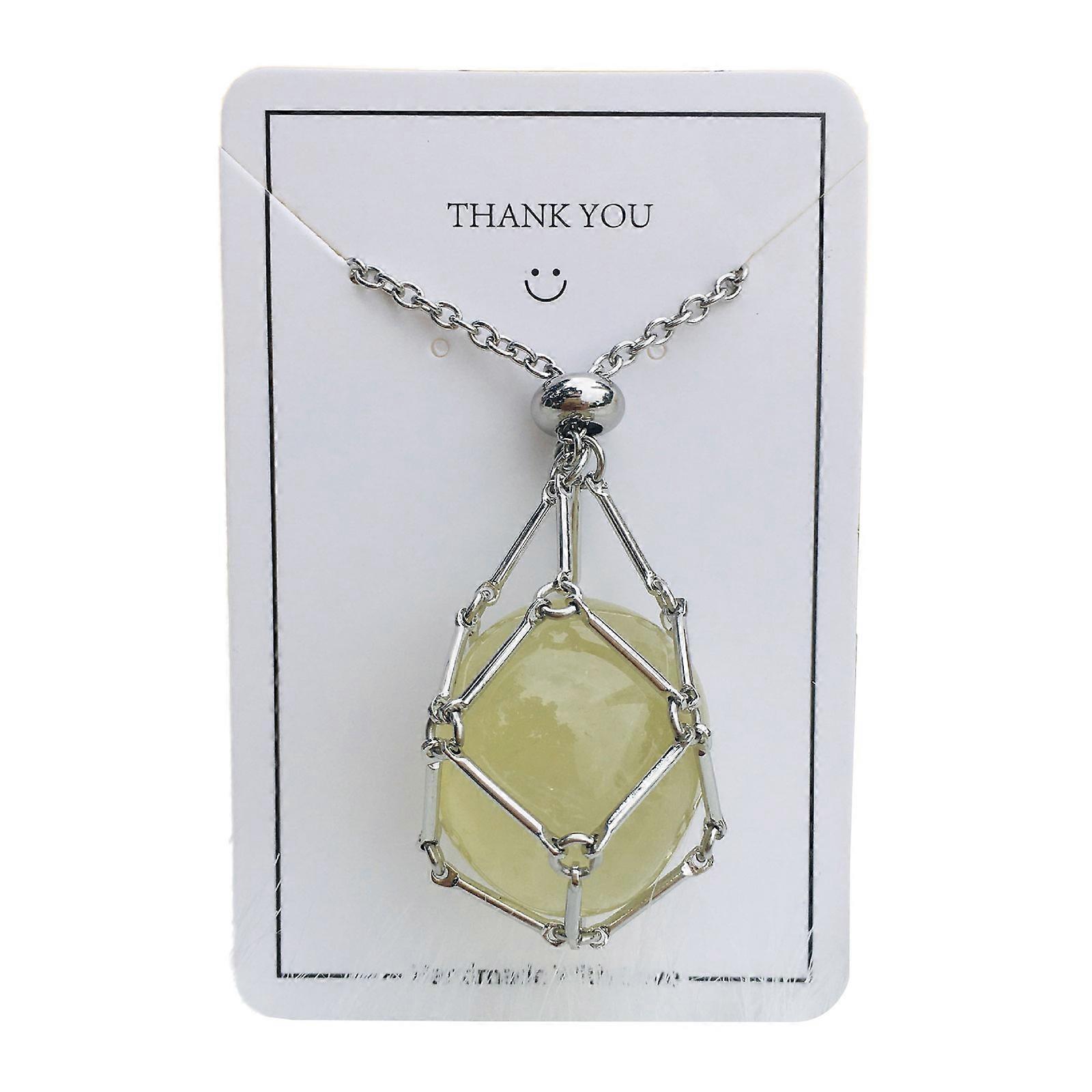 Collier porte-pierre en cristal, collier Cage en cristal réglable, collier porte-collier, pendentif en maille chaîne de pierre de cristal, cadeau de bijoux de pierres précieuses, 100 % nouveau