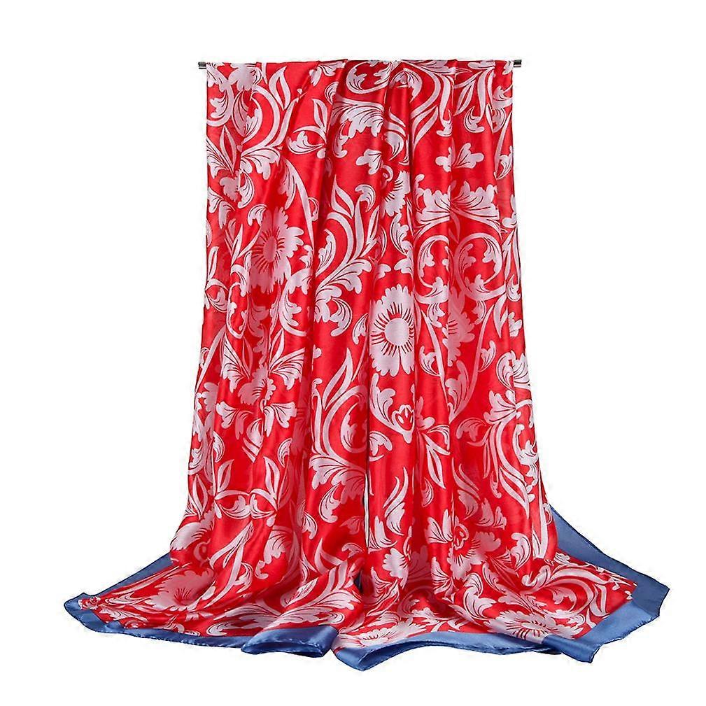 Silky Scarf Lightweight Wraps Satin Scarf Fashion Designer Scarf for Lady