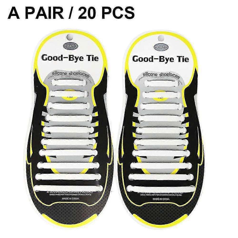 1 Par/20 Pcs Elásticos Sem Gravata Sapatos borracha Diy Lazy Baby Cadarços Silicone Atlético No Loos
